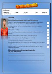 English Worksheet: Christiano  Ronaldo 
