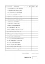 English Worksheet: Grammar Revision 