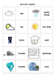 English Worksheet: WEATHER DOMINO.