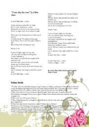 English Worksheet: A New Day Has Come by Celine Dion
