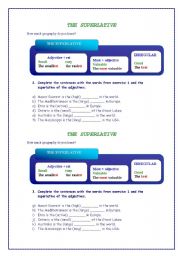 English Worksheet: The superlative