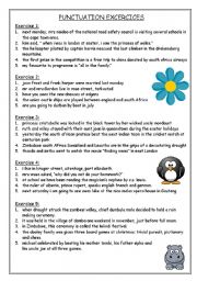 English Worksheet: Punctuation exercises