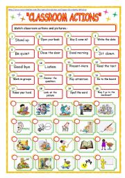 English Worksheet: classroom expressions!!