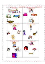 s genitive, possessive adjectives and pronouns