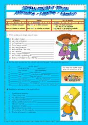 English Worksheet: Simple Present Tense