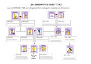 English Worksheet: Lisa Simpson�s Family Tree