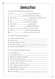 English Worksheet: Simple past