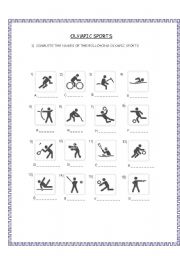 English worksheet: OLYMPIC SPORTS