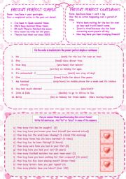 English Worksheet: PRESENT PERFECT SIMPLE & CONTINUOUS