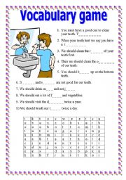 English Worksheet: Vocabulary on HealthyLifestyle