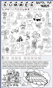 English Worksheet: summer vocabulary