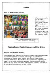 Festivals Around The World - Reading Comprehension