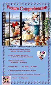 English Worksheet: Picture Comprehension