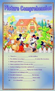 English Worksheet: Picture Comprehension 