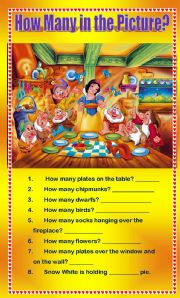 English Worksheet: Picture Comprehension