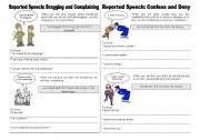 English Worksheet: Bragging, Complaining, Confess, and Deny