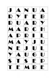 English worksheet: MONTHS, DAYS & SEASONS