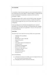 English Worksheet: Survival Game
