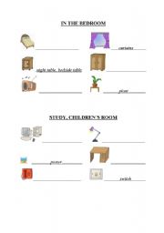 English worksheet: Bedroom, childrens room