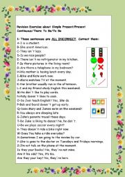 English Worksheet: Simple Present Revision