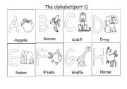 English Worksheet: The Alphabet (A-H)
