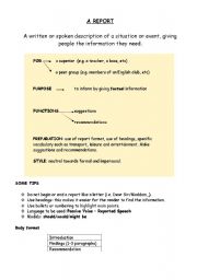 English Worksheet: FCE-How to write a report