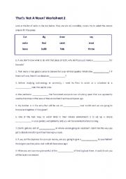 English Worksheet: THATS NOT A NOUN
