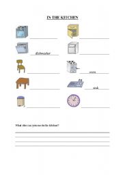 English worksheet: Kitchen