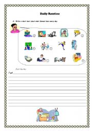 English worksheet: Daily Routine 