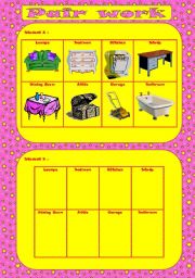 FURNITURE & HOUSEHOLD ITEMS -  PAIR WORK