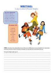 English Worksheet: Writing time! (Present Simple)