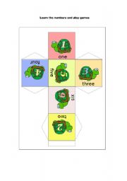 English Worksheet: tortoise dice