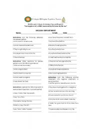 English worksheet: Present perfect simple negative statments and yes no questions