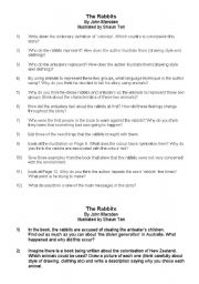 English worksheet: The Rabbits by John Marsden 