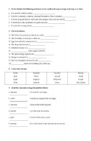 English worksheet: general knowledge