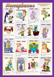 English Worksheet: HOMOPHONES