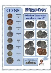 English Worksheet: BRITISH MONEY - get to know the coins!