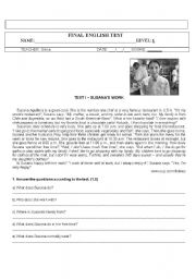 English Worksheet: English Test