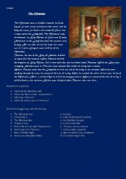 English Worksheet: THE MINOTAUR