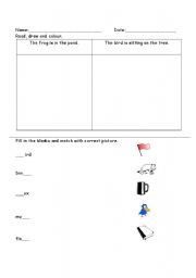 English worksheet: Reading and writing-early first graders.part 2