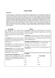 English worksheet: handout