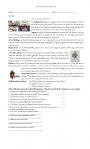 English Worksheet: markets in Bath