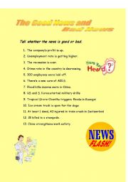 English Worksheet: Have you heard about the news?