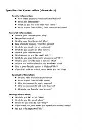 English Worksheet: Getting to know eachother