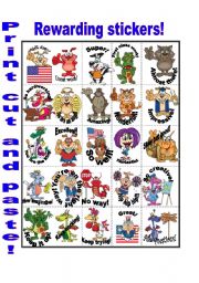 English Worksheet: Rewarding stickers!