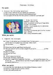 English Worksheet: Futurama - choosing a job