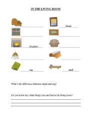 English worksheet: Living room