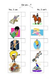 English Worksheet: Can you?