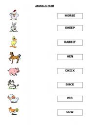 English Worksheet: FARM ANIMALS