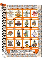 English Worksheet: Halloween matching!